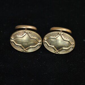 Antique Oval Cufflinks with Unique Design